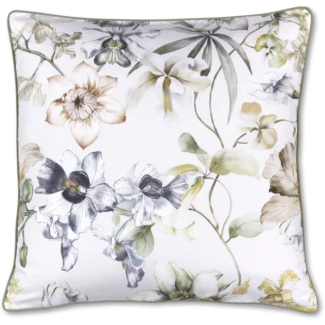 Kardol Branche Cushion Sierkussen - 50 x 50 cm cm - Grijs Groen