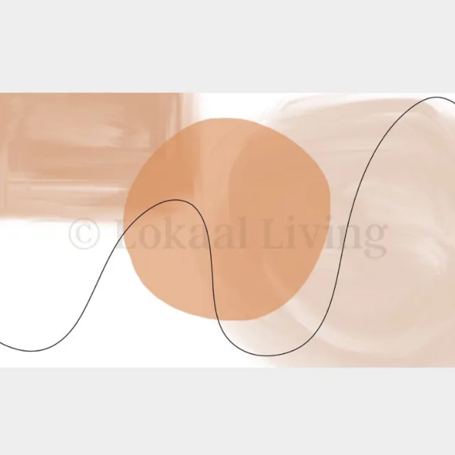 Lokaal Living a4 poster - Esther - abstract - vormen - illustratie - neutraal - beige