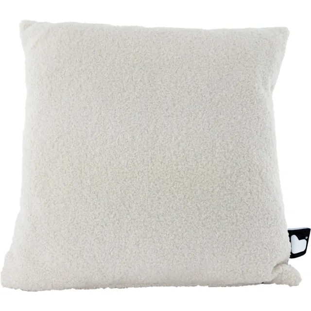 Extreme Lounging b-cushion teddy - lounge- en sierkussen - voor binnen - zachte teddy stof - 43x43cm - Ivory beige