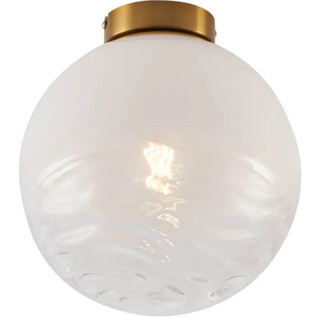 QAZQA pillon - Design Plafondlamp - 1 lichts - Ø 25 cm - Wit - Woonkamer | Slaapkamer | Keuken