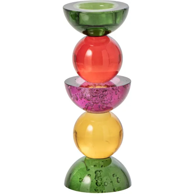 J-Line kandelaar - glas - multi - small