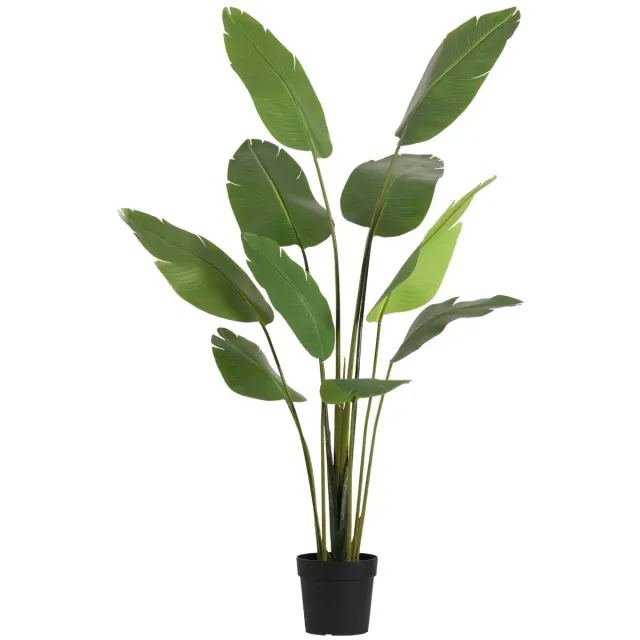Trendyplants Kunst Strelitzia Nicolai – Paradijsvogelbloem – Kunstplant – Hoogte 182 cm – Potmaat Ø21cm Groen