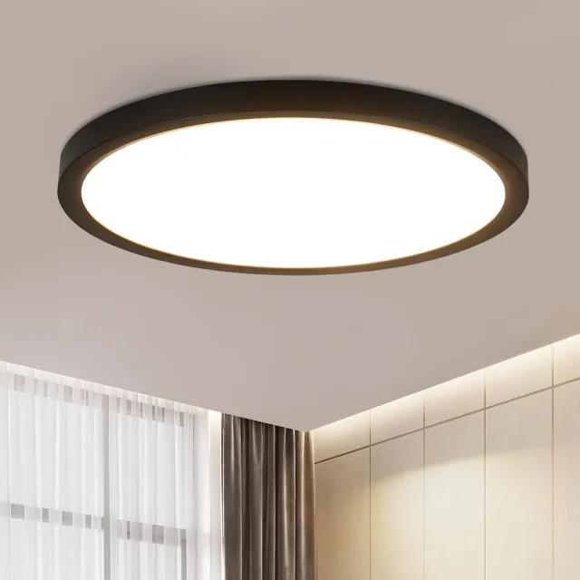 DailySupplies® Badkamerlamp - Plafoniere Badkamer - Plafond - 2-30CM - Zwart-L