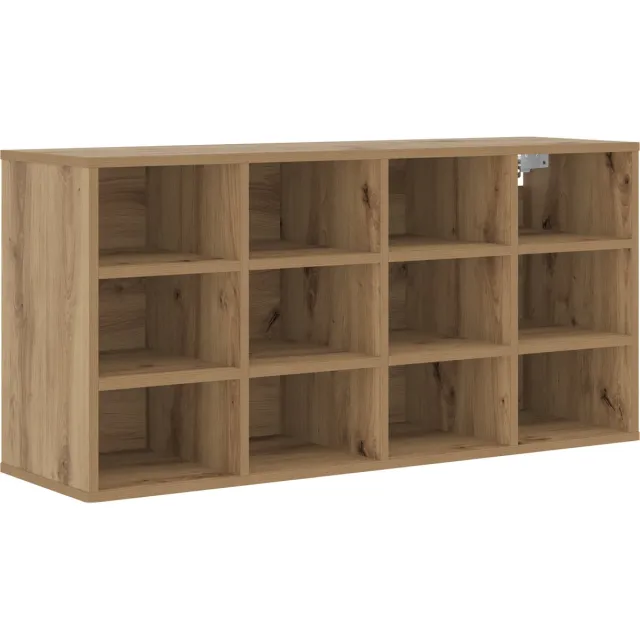 vidaXL Schoenenkast - 103 - x - 30 - x - 51 - cm - Bewerkt - hout - Artisanaal - eiken Artisanaal eiken