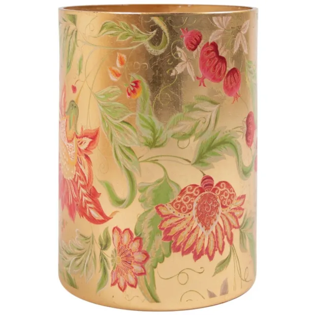 Mars & More Theelichthouder goudfolie C - glas - 18 x 18 x 24 cm Multi