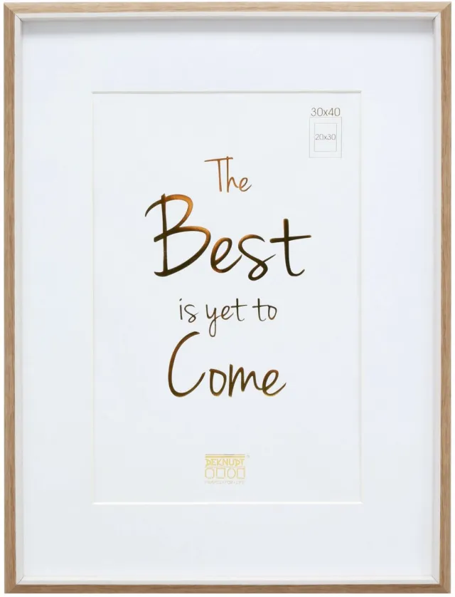 Deknudt Frames fotolijst S46WG4 P1 - houtkleur/wit - 20x30 / 30x40 cm bruin