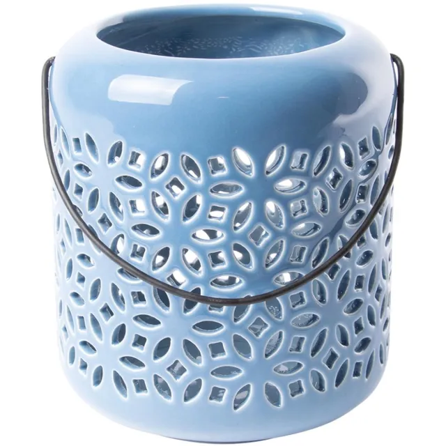 Esschert Design Windlicht L Middenblauw 11 cm