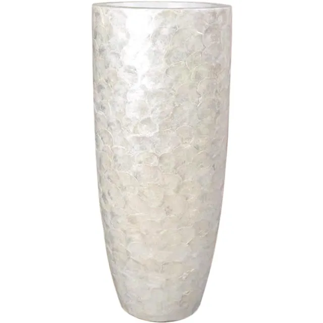 Deco-Trendz Luxe Schelpenvaas - Wit - Elegant Design - 90cm