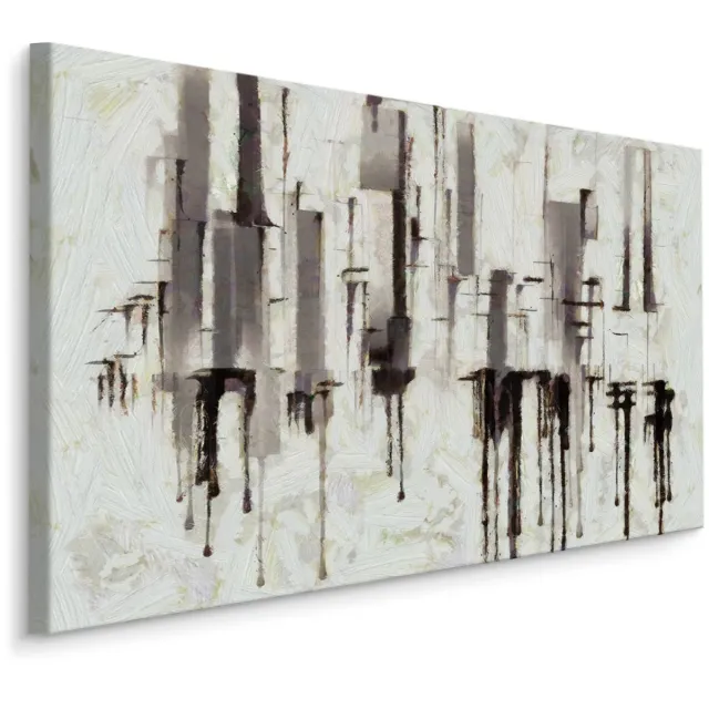 karo-art Schilderij - Pilaren, prachtig abstract schilderij, print op canvas Multikleur