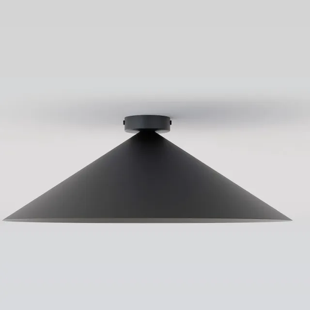 Emibig MONO 1L PLAFON BL OPAL - Modern plafondlamp voor sfeervolle verlichting Zwartachtig