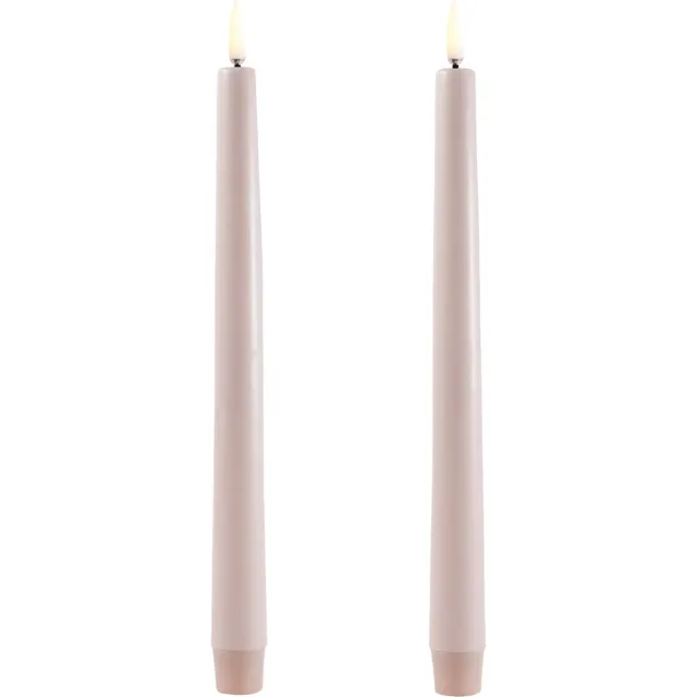 Uyuni Led tafelkaars | BEIGE | 3D VLAM | Rustiek |25 cm | Set van 2 |Op afstand bestuurbaar