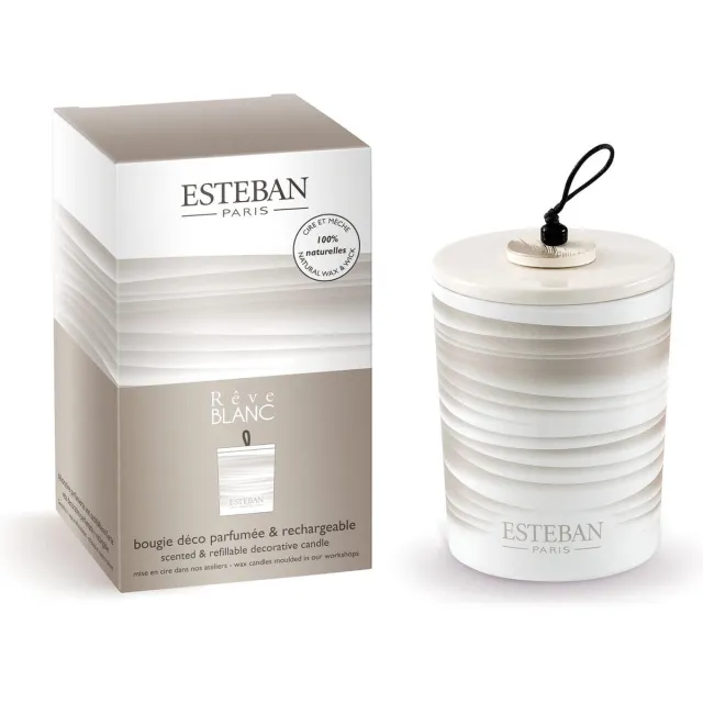Esteban Classic Rêve Blanc Geurkaars decoratief 180gr Wit