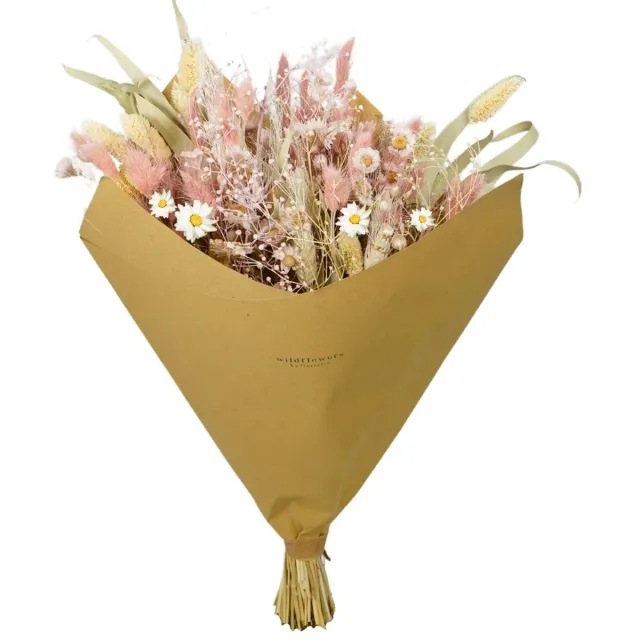 Wildflowers by Floriette Wildflowers by Floriëtte Classic Bouquet - Blush - Roze/ creme - 60 cm - Droogbloemen - Boeket