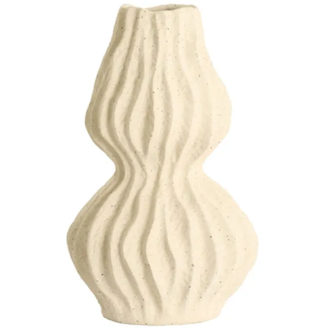 Light & Living Vaas deco Vania keramiek creme s