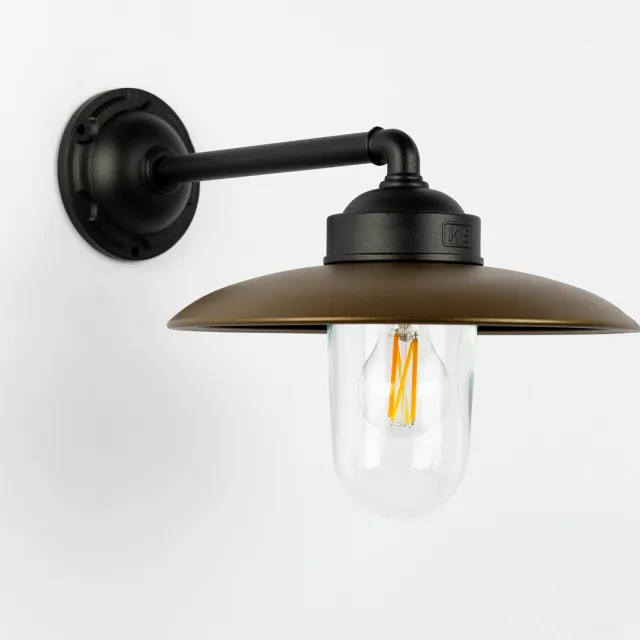 KS Verlichting wandlamp - Palazzo stallamp - Landelijk - Aluminium - Zwart - Brons