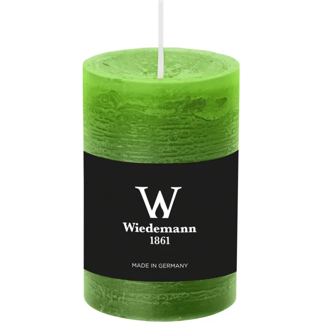 Wiedemann Cilinderkaars/stompkaars - rustieke kaars - lichtgroen - 6 x 9 cm - 30 branduren