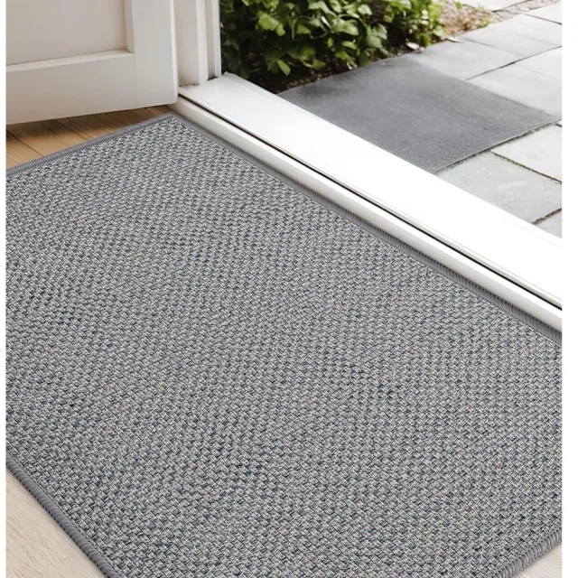 RFWR Antislip, absorberende deurmat voor binnen - wasbaar en duurzaam - ideaal voor entree en huisdieren Light Grey