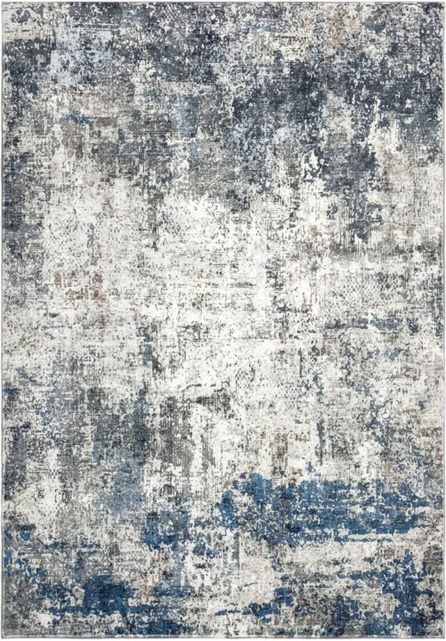 Meghan Lalee Vloerkleed Posh 303 blauw – 200 x 290 cm – 100% polyester, machinegeweven