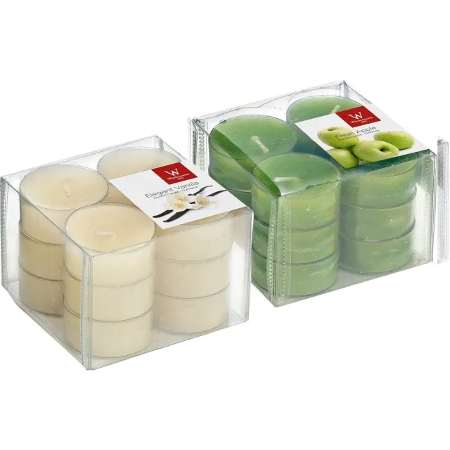 Trend Candles Geurkaarsen theelichtjes - 24 stuks - verse appel en vanille Multi
