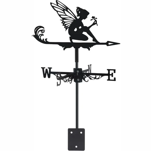 OUTARO Windwijzer - smeedijzeren windwijzer - decoratief - weerbestendig - geschikt voor tuinen en daken-FXB43