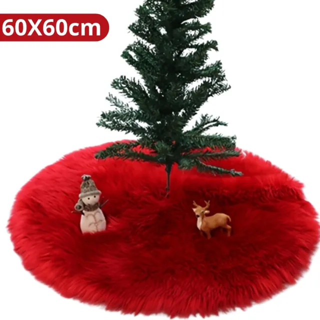 Nivard Kerstboom Mand - Kerstboomrok Voor Kunstboom - Kerstboomrok - Kerstboomkleed - Kerstkleed - Kerstboomring - Kerstrok - Kerstboomdeken - Rond 60cm Rood