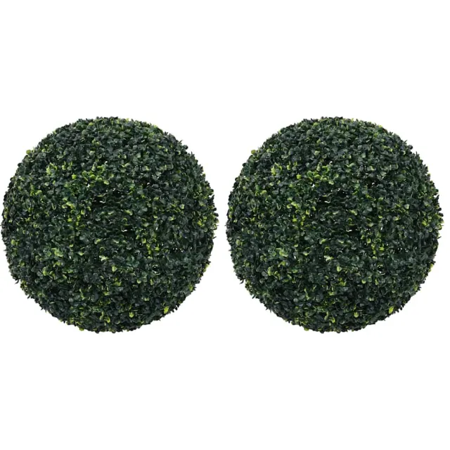 vidaXL Kunstbuxusbollen 2 st 52 cm Groen