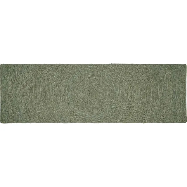 vidaXL Vloerkleden Olijfgroen 80 x 200 cm Jute
