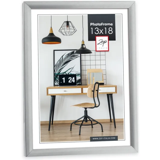 Zep Kunststof Fotolijst New Easy Zilver 13x18 cm KL2