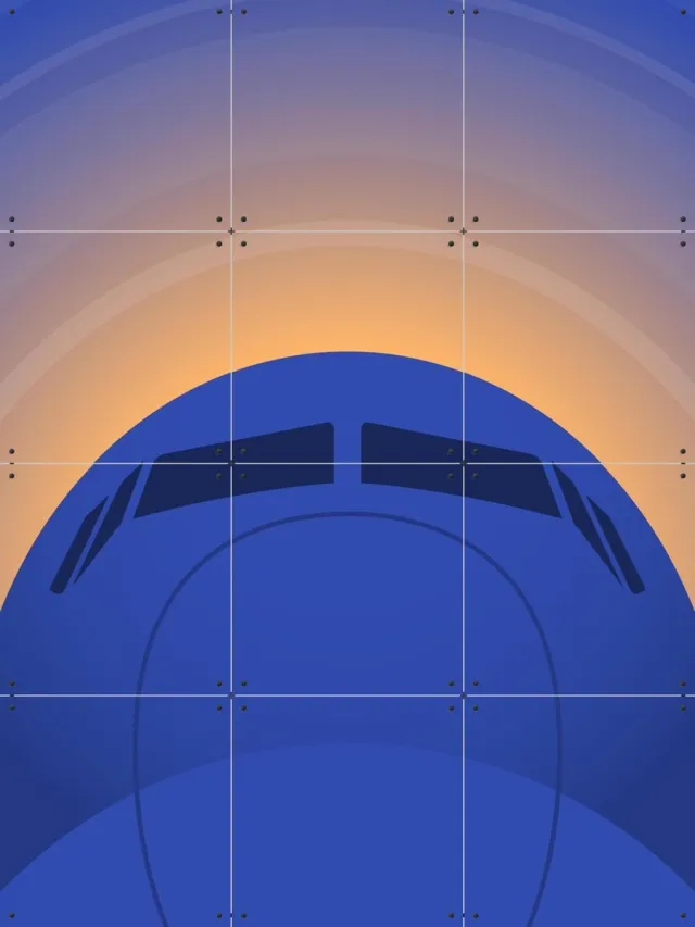 IXXI Nose, Tim Lautensack - 60 x 80 cm - Grote wanddecoratie en posters - Illustraties, Abstract, Minimalisme, Modern, Digitale Kunst, Geometrische Blauw