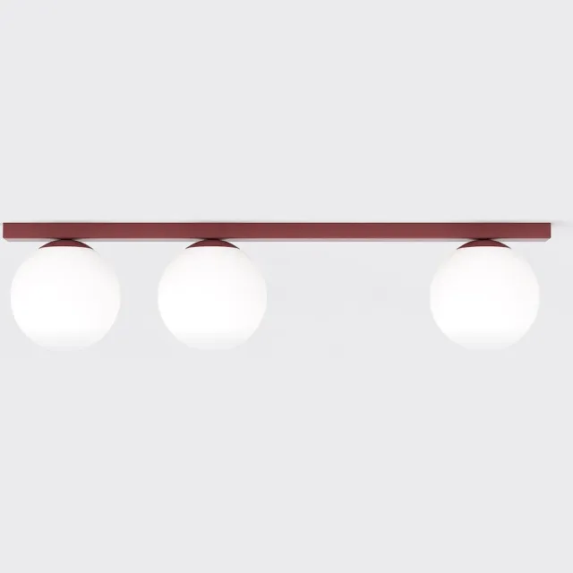 Emibig FIT 3 BURGUNDY OPAL - Minimalistische plafondlamp voor elke ruimte Zwartachtig