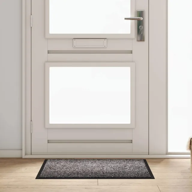 vidaXL Deurmat Lichtgrijs 60 x 80 x 1.2 cm Teddy Stof