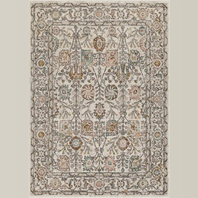 Surya Amira vloerkleed vintage oosters roze wit