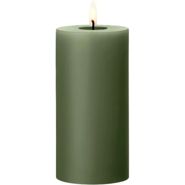 Ester & Erik Stolpkaars 15cm Green Soil LED - Kaarsen groen
