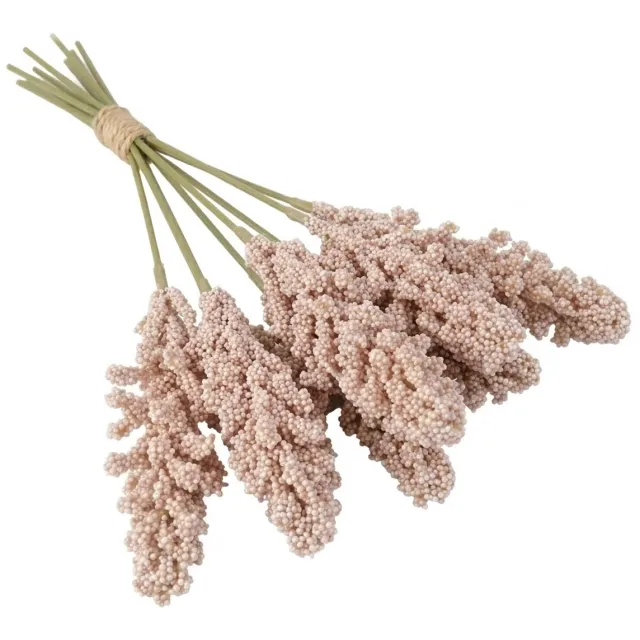 NUVEX Zalm roze kunstbloemen lavendel takken set van 6 stuks kunstbloemen decoratie voor vaas tafel interieur bruiloft bloemstuk