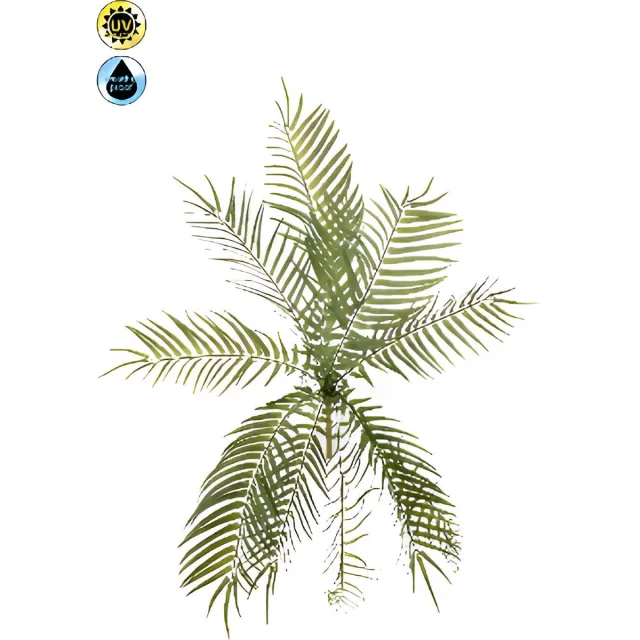 Buitengewoon Boet Kunsttak Fish Bone Fern Bush UV - 70 cm onbekend