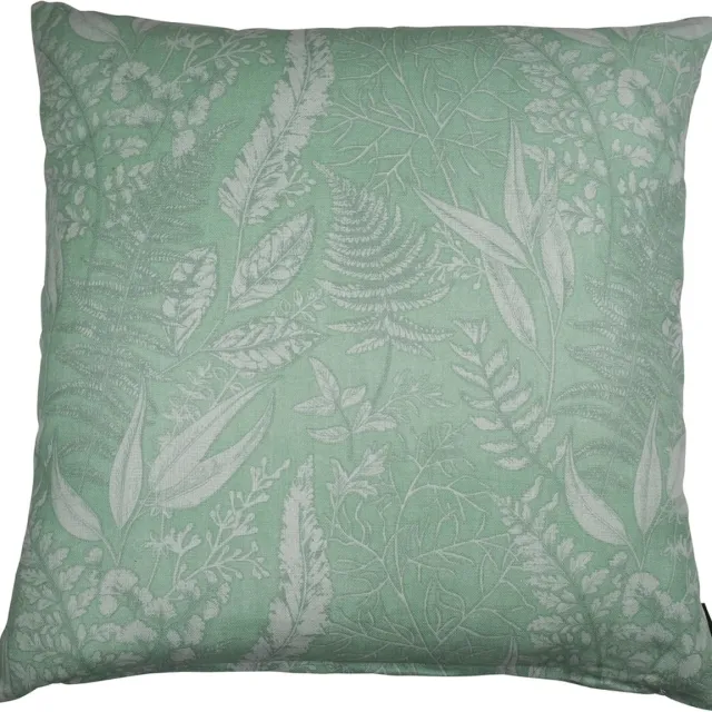 Linen & More Fern Print Granite Groen Kussen -60 X 60