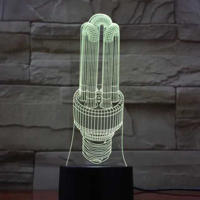 MC Living 3D Led Lamp Met Gravering - RGB 7 Kleuren - Lamp