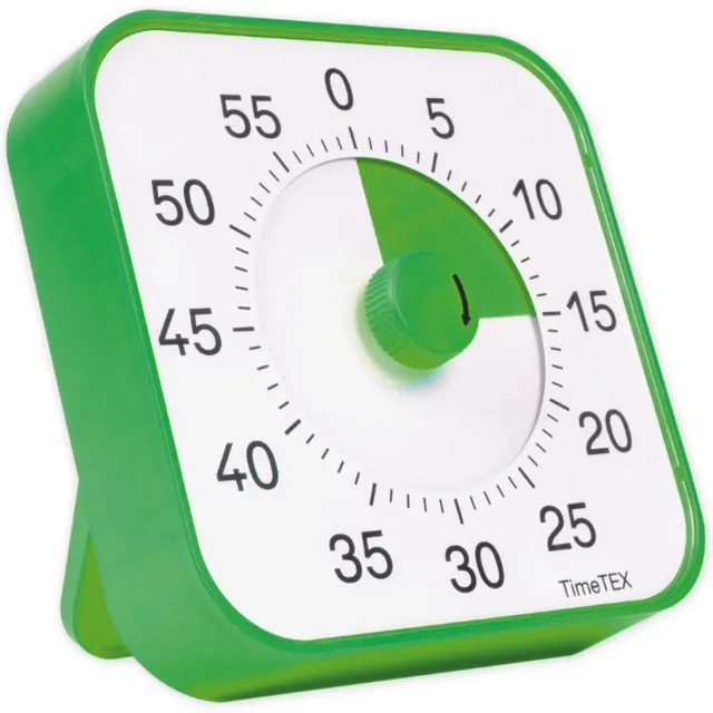 TimeTEX Timer - geluidloos - 16 x 16 cm groen