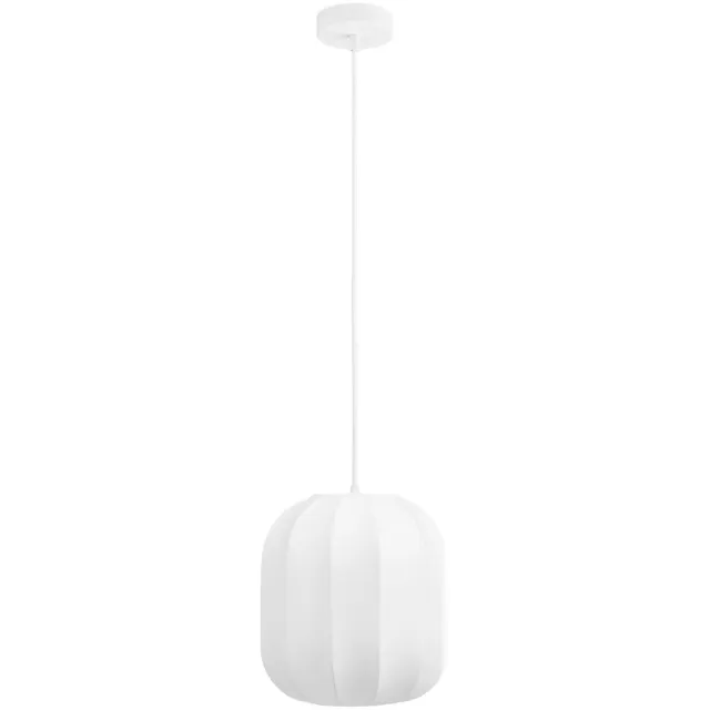 Nest of Nora Hanglamp Elina - Ø25 cm - Zijde en metaal - Plafondlamp - Wit