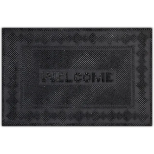 Famanu Deurmat van rubber, 40 x 60 cm, antislip en weerbestendig, geschikt voor binnen en buiten gebruik Antraciet