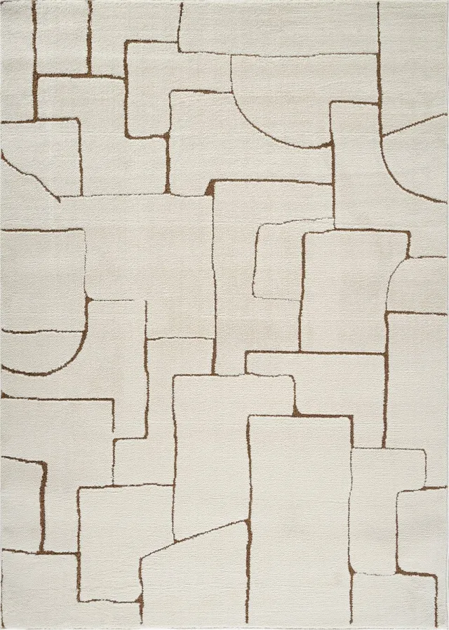 Surya Alma vloerkleed modern scandinavisch bruin ivoor