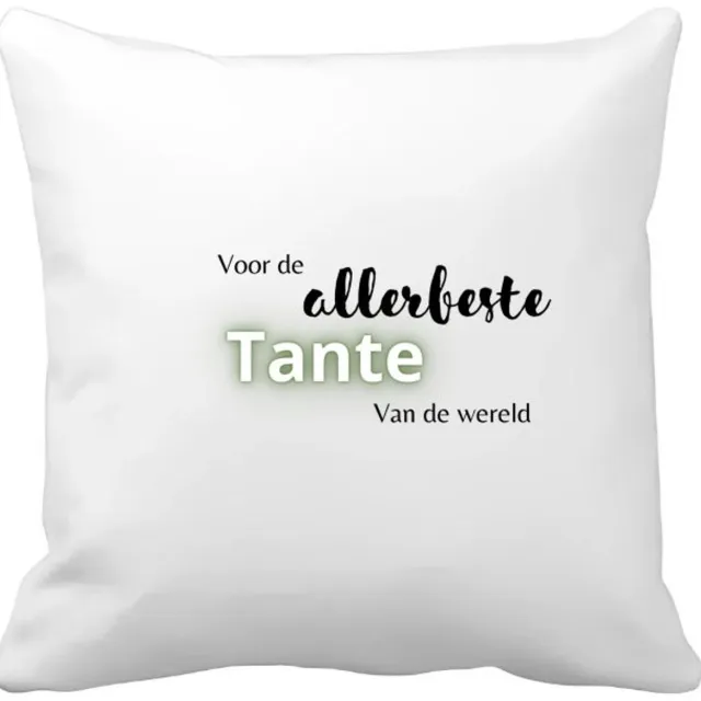 Akyol voor de allerbeste tante van de wereld Kussen hoes - Tante - de beste tante - verjaardagscadeau - verjaardag - cadeau - cadeautje voor tante - tante artikelen - kado - geschenk - gift - 40 bij 40 cm Multicolor