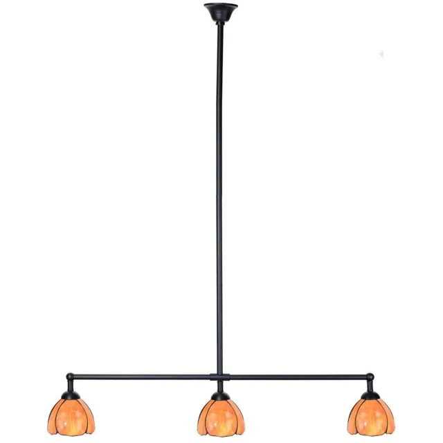 Coloured by Art Tiffany T-lamp 3 lichts Tulipa - Art Deco Trade Oranje