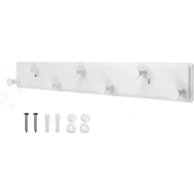Ibenzoa Robuuste Metalen Muurhaken - Set van 7 Haken voor Diverse Decoratie wit