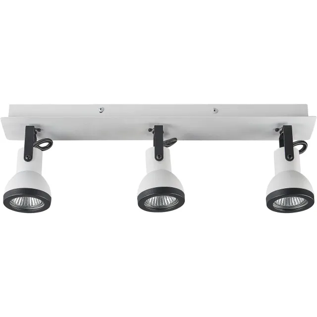 Beliani BARO - Plafondlamp - Wit/Zwart - IJzer