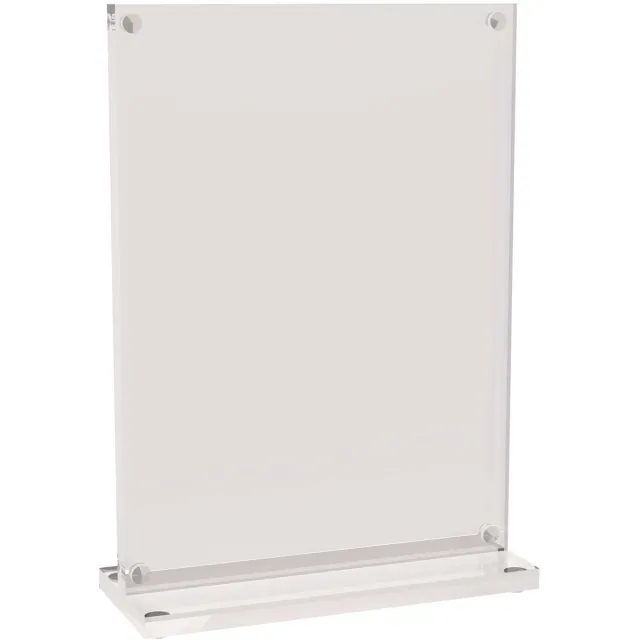 Maul Tafelstandaard MAULvision acryl A6 11.8 x 4.7 x 17 cm transparant transparant|zilver
