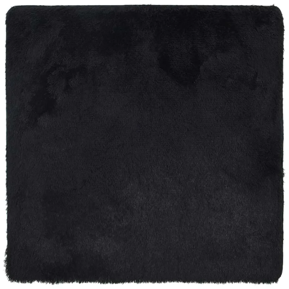 vidaXL Hoogpolig vloerkleed NAVARRA 160x160 cm polyester zwart