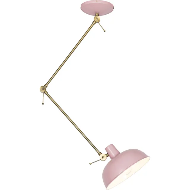QAZQA milou - Retro Plafondlamp - 1 lichts - L 25 cm - Roze - Woonkamer | Slaapkamer | Keuken