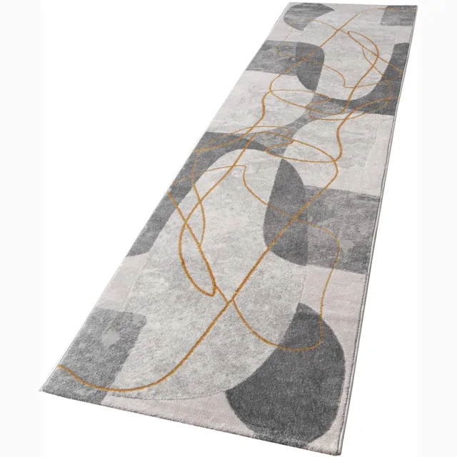 TT Home Vloerkleed - Geometrisch - Wasbaar - Grijs