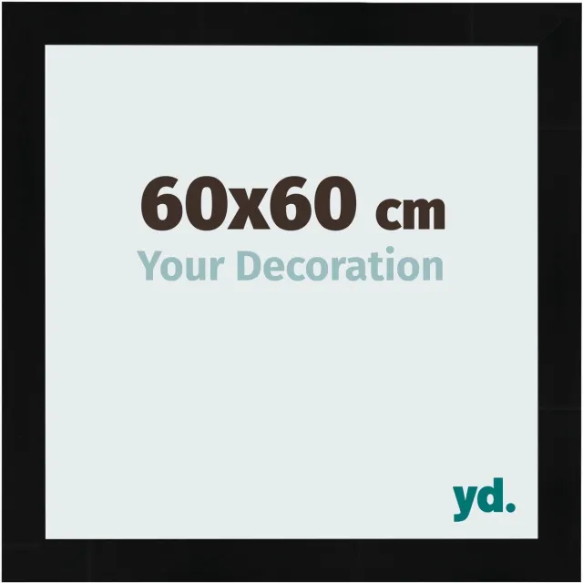 yd. Your Decoration - Fotolijst 60x60 cm - MDF - Zwart Hoogglans - Pisa